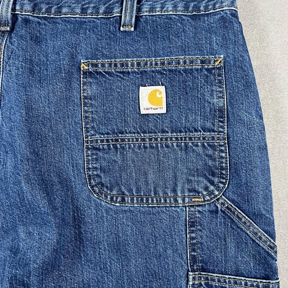 Carharrt Men’s Loose Fit Denim Carpenter Jeans Men Size 42x32 - Picture 2 of 11